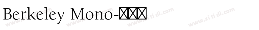 Berkeley Mono字体转换